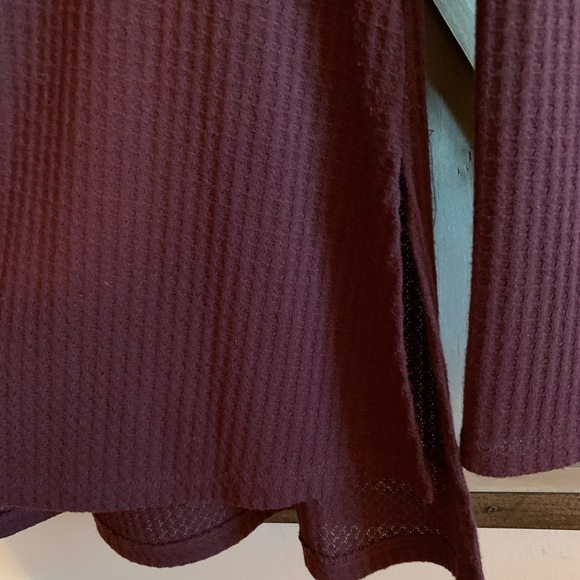 Waffle Knit Long Sleeve with Lace Embellishment - Picture 4 of 4